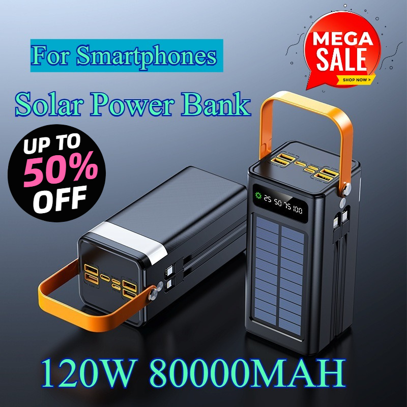 Usb Charger Dynamo - Batterie externe solaire 80000mAh 120W Super