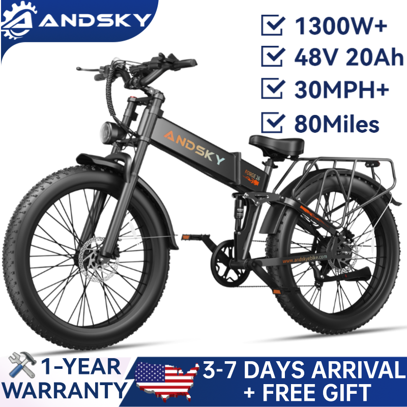 Commuting On Mountain Bike - Vélo électrique pliable ANDSKY Forge 26,