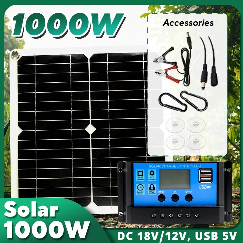 Usb Charger Dynamo - Kit de panneau solaire 1000W, cellule