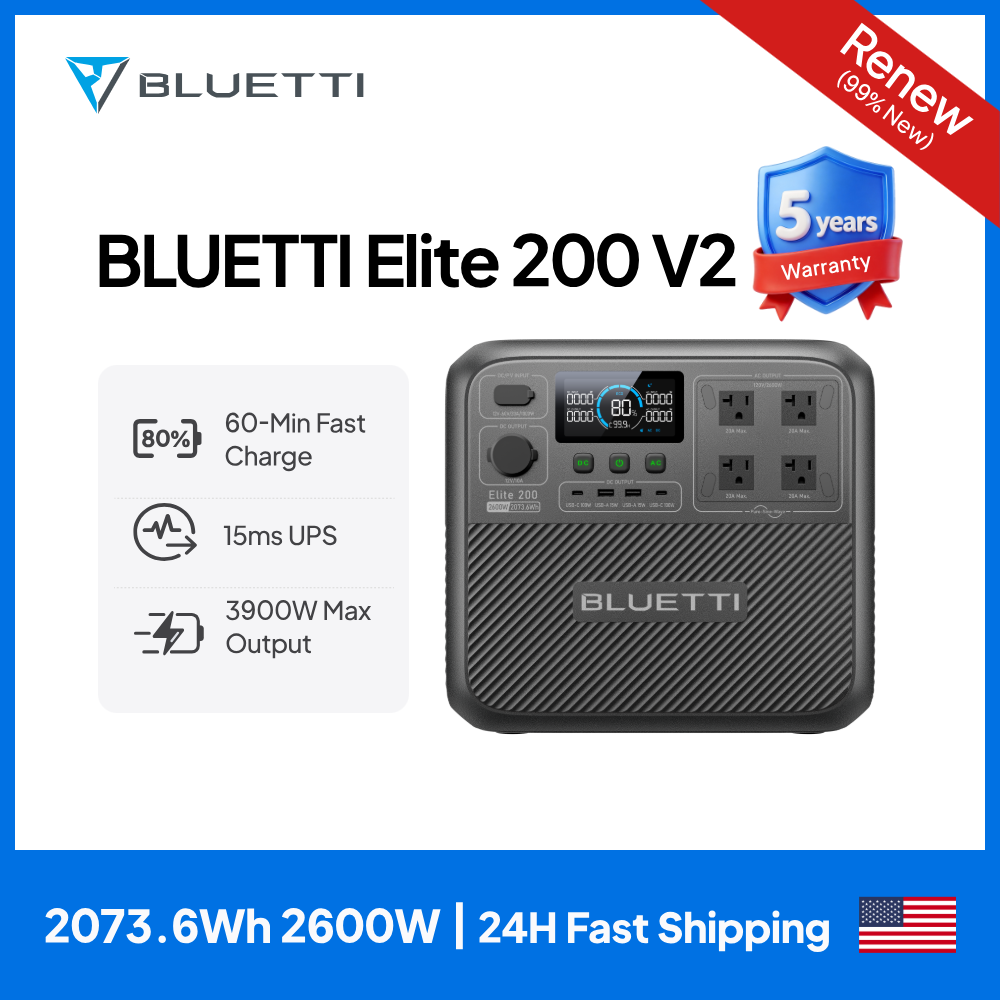 Usb Charger Dynamo - 【Renew】BLUETTI Elite 200 V2 Station d'alimentation